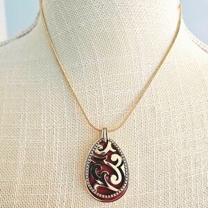 Vintage Napier Gold & Velvet Necklace